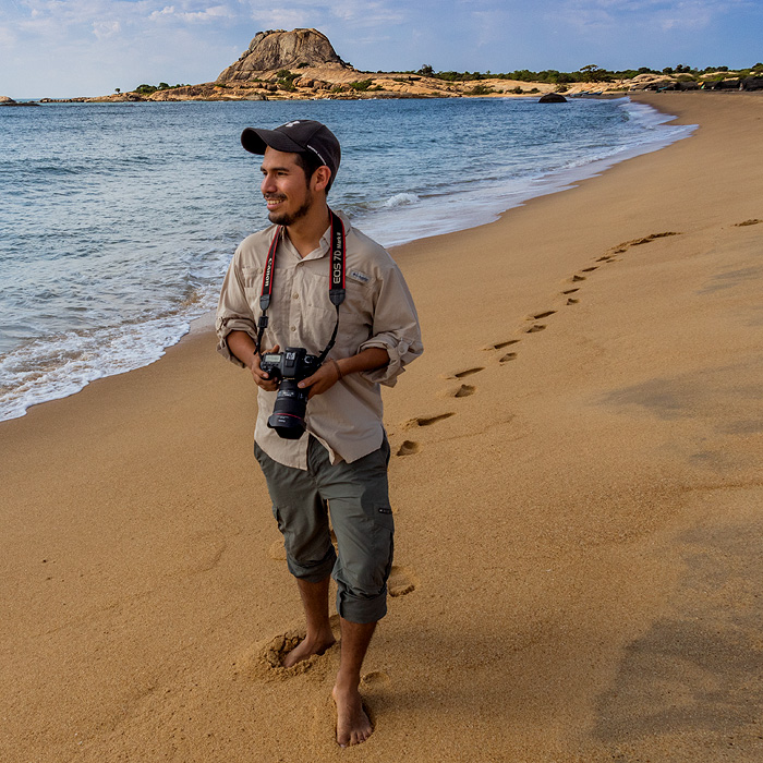 Image showing tour leader Frank Pichardo walking on a beach