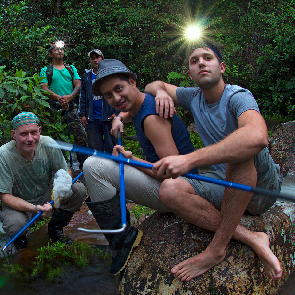Expedition team at Llanganates, Ecuador